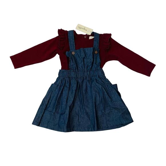 NWT Vignette 12-18M Chambray Jenna Romper - Picture 1 of 8